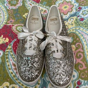 Kate Spade Keds women’s size 10 gold glitter sneakers